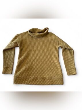 Jones New York quilted mustard color pullover